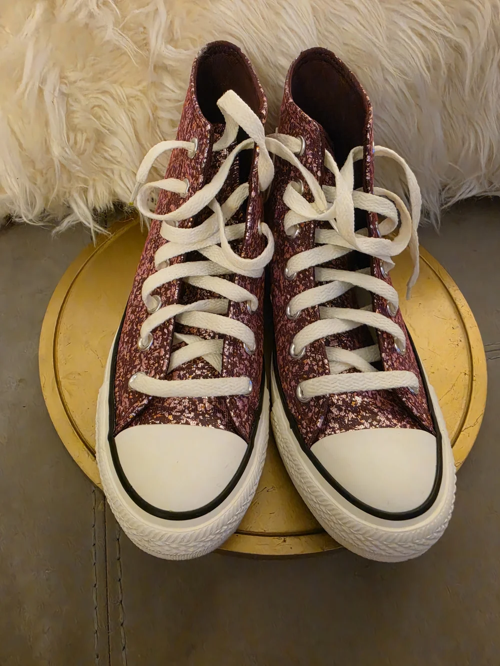 Converse Chuck Taylor High-Top Sneakers — Pink Glitter - Picture 2 of 12